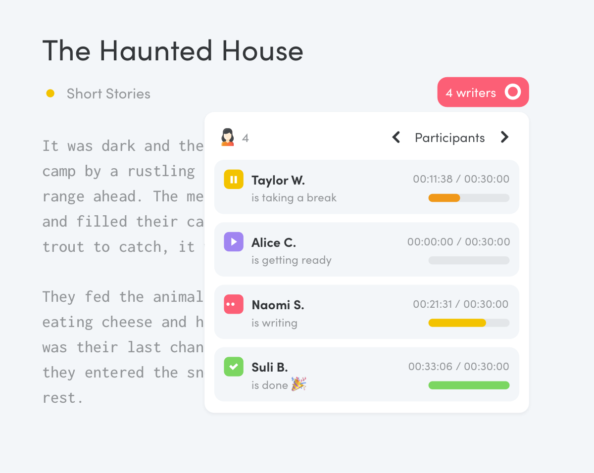 Challenge widget in the editor