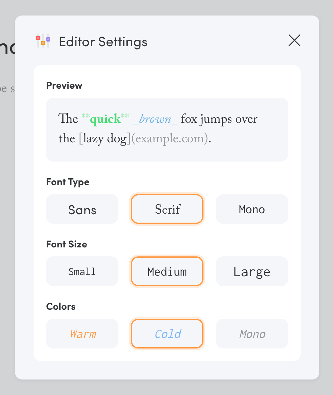 Editor Settings in Writing Analytics