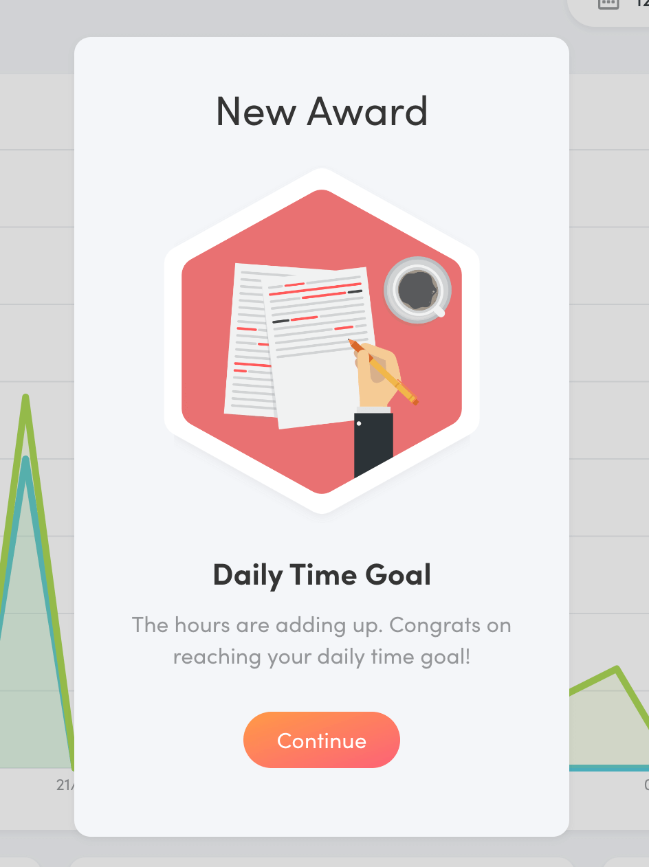 The daily time goal award.